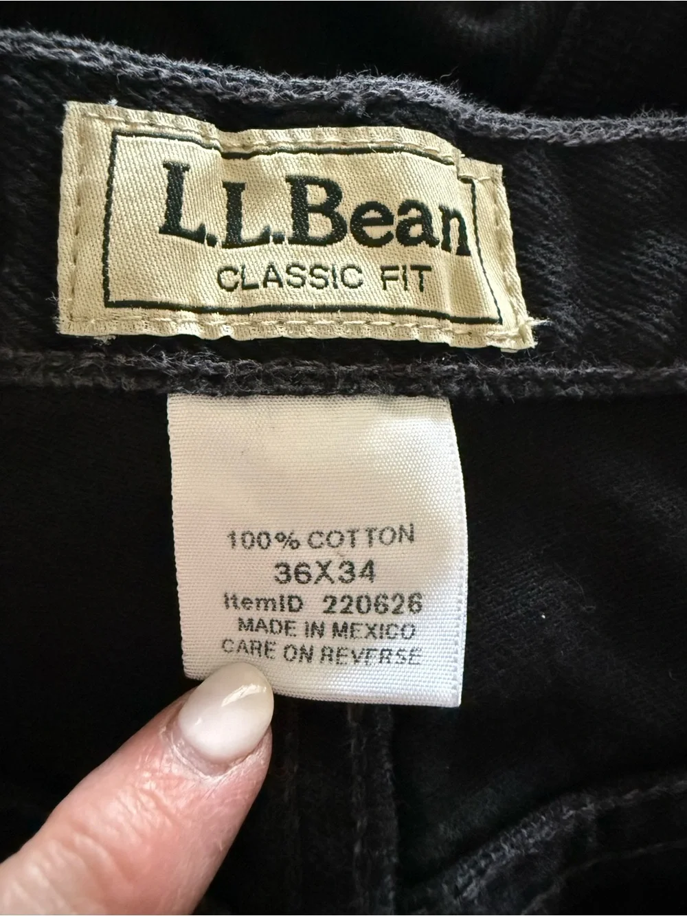 L.L. Bean Men's Classic Fit Jeans in Black 36x34